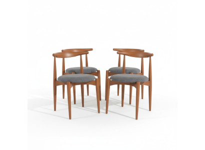 Set keukenstoelen eetkamerstoelen houten stoelen set 4-delig stoelen bruin