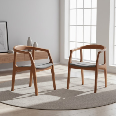 Keukenstoelen Eetkamerstoelen Houten Stoelen Bruin 2-delige stoelen