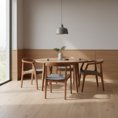 Stoelen Eetkamerstoelenset Keukenstoelen Houten stoelen Bruin 4-delig
