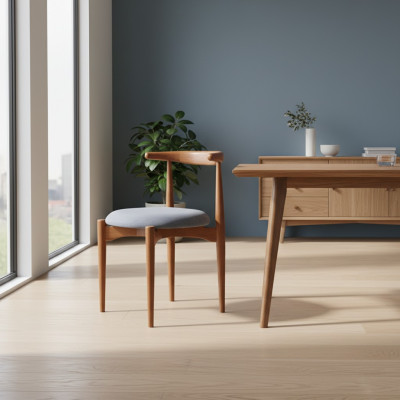 Houten stoel Keukenstoel Eetkamerstoel Bruin Houten Meubelstoel Klassiek.