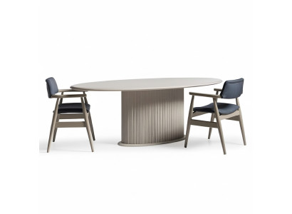 Eethoek Eetgroep Eetkamer Eettafel Stoelen 5-delig Beige Moderne Hout