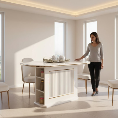 Moderne eettafel eettafel tafel hout beige eetkamer houten tafel