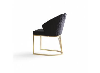 Eetkamerstoelen Eetkamerset Zwart Geblokte Stoelen 6-delig