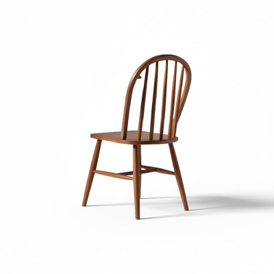Houten eetkamerstoel keukenstoel bruin hout klassieke stoel