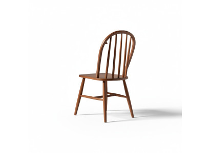 Houten eetkamerstoel keukenstoel bruin hout klassieke stoel
