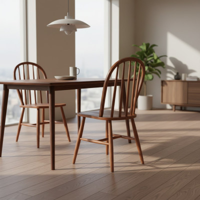 Eetkamerstoelen Groep Houten Stoelen Keukenstoelen Set 4-delig Bruin Hout
