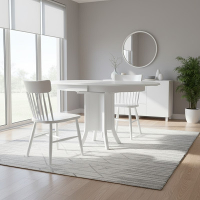 Eetkamertafel Uitschuifbaar Eettafel Houten Tafel Witte Eethoek
