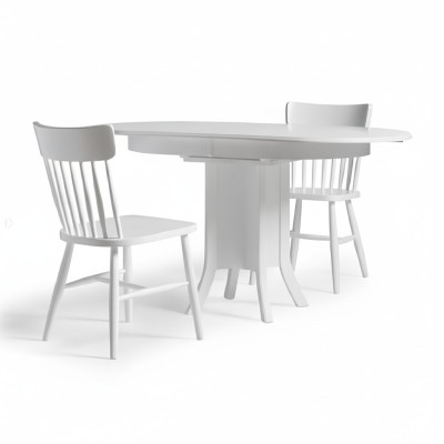 Eetkamertafel Uitschuifbaar Eettafel Houten Tafel Witte Eethoek
