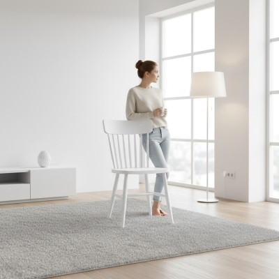 Eetkamerstoelen Groep Houten Stoelen Keukenstoelen Set 4-delig Wit Hout