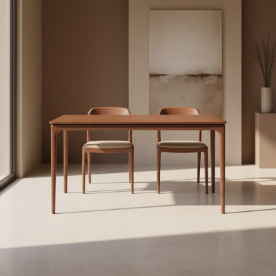 Klassieke eettafel eetkamertafel bruin houten houten tafel 130 cm
