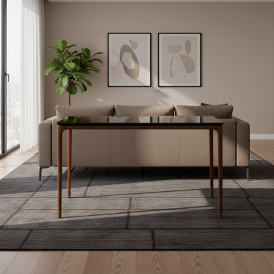 Klassieke eettafel eettafel bruin houten houten tafel 130 cm