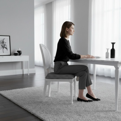 Eetkamerstoelen Groep Beklede Stoelen Keukenstoelen Set 2-delig Wit Hout