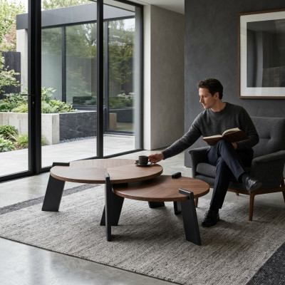 Sofatafel Salontafel Koffietafel Bijzettafel Hout Bruin Tafel Design