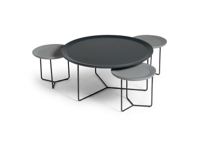 Salontafelgroep Salontafel Bijzettafel Zwarte tafel
