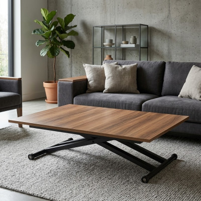 Eettafel Salontafel Uitschuifbare tafel Hout Bruin Koffietafel 120 cm