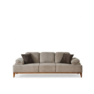 Driepersoonsbank 3-zits stoffen bank Beige bank Moderne