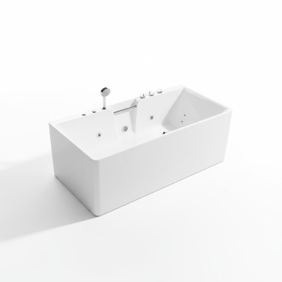 Whirlpool binnenzwembad, wit ligbad Home Spa, ontspannend.