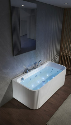 Badkuip Whirlpool massagestralen LED Ergonomisch Ontspanningsbad