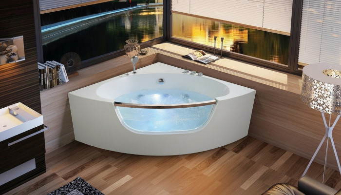 Hoekbad Hoekbad Whirlpool Ontspan Badkuip Spa Binnenbad