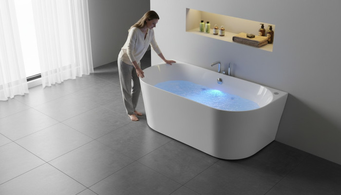 Ontspannende Wandre Spa Binnenbadkuip Whirlpool Wit .