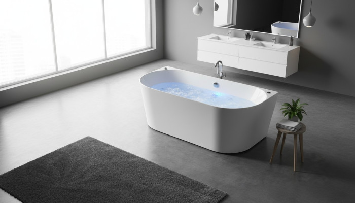 Ontspannende Wandre Spa Binnenbadkuip Whirlpool Wit .