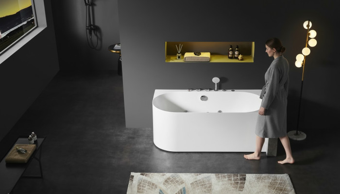 Acryl whirlpool Binnenbadkuip Thuis spa Wit