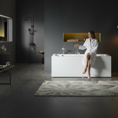 Luxe binnenspa badkuip whirlpool thuisspa wit bad ontspannen