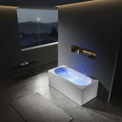 Luxe bad whirlpool bubbelmassage jets ligbad whirlpool LED