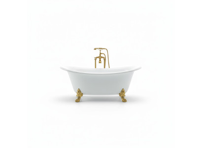 Vrijstaand bad Modern Goud Wit Ovaal