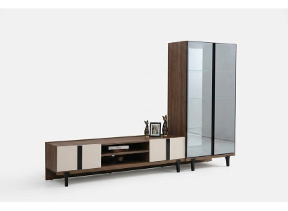 Designer woonkamer set, elegante tv-standaard, luxueus lowboard, 2-delig.