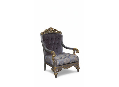 Elegante klassieke fauteuil met decoratieve patronen in Chesterfield-ontwerp