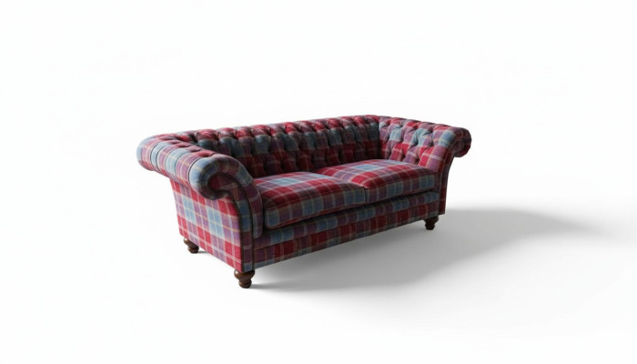 Chesterfield Moderne 3-zits Designer Bank Luxe Gestoffeerde Bank Stof Textiel Nieuw