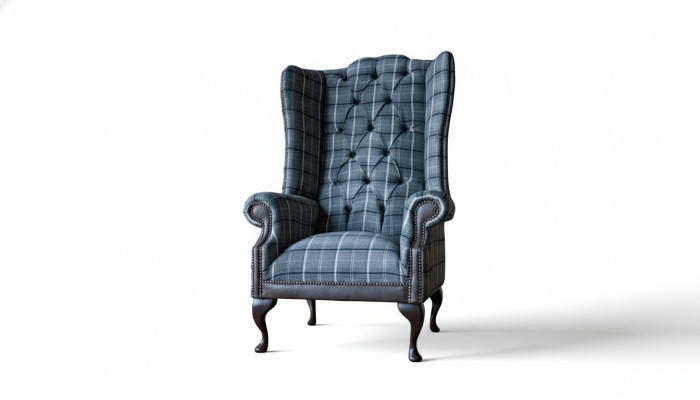 Ohrensessel Chesterfield fauteuil bank 1-zits bankstel textiel banken stof