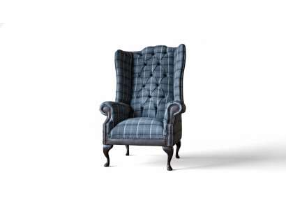 Ohrensessel Chesterfield fauteuil bank 1-zits bankstel textiel banken stof