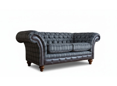Ontwerp Chesterfield Textiel Luxe 2-zits Stoffen Bankstel Nieuw