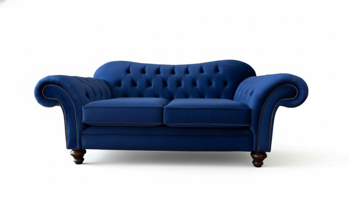 Sofas Chesterfield Design Bankstel 2 zits Bank Luxe Klassiek Textiel