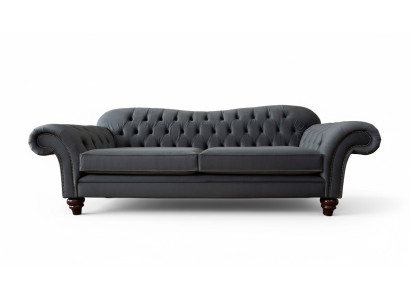 Chesterfield 3-zits textiel designbank bank gestoffeerde banken luxe