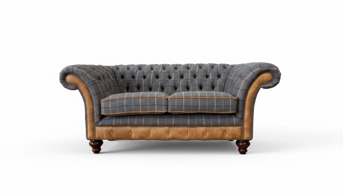 Chesterfield bank 2-zits designbank driezitter luxe meubels stijl textielbanken