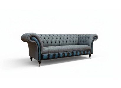 Chesterfield Bank Bekleden Designer Bankstellen Bankstel Driezits Grijs