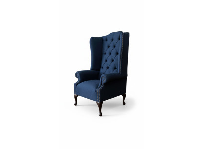 Chesterfield oorfauteuil Relax fauteuil Stoel Bekleding Stof Textiel 1 Zitplaats