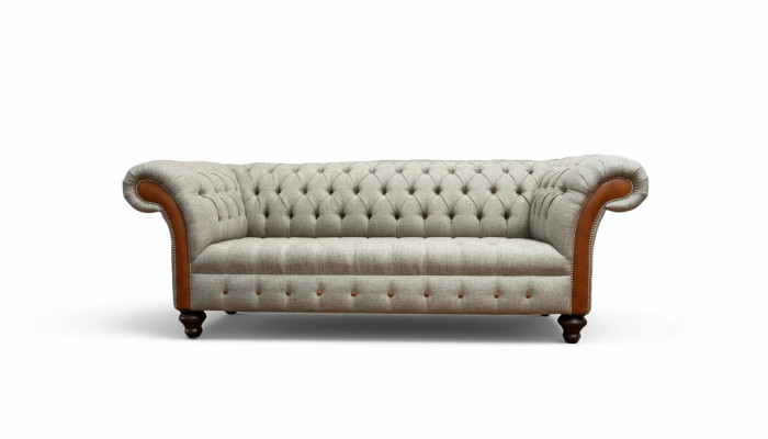 Chesterfield bank gestoffeerd ontwerp luxe bank klassieke bank 3-zits