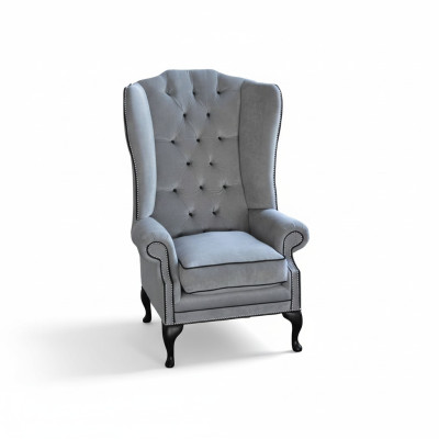 Ohrensessel Chesterfield 1-zits fauteuil Stoffen bekleding Bank Bank Nieuw