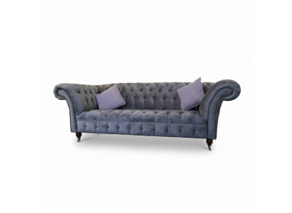 Bank 3-zits Chesterfield zitting textiel stof bank bank bekleding nieuw