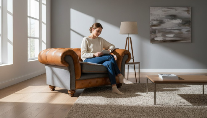 Chesterfield fauteuil ontwerp gestoffeerde bank bank banken 1-zitter textiel nieuw