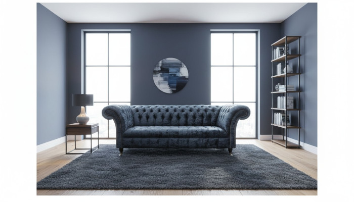Design bank 3-zitsbank sofa gestoffeerde banken stof woonkamer textiel banken