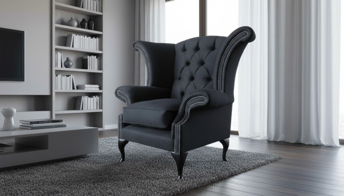 Chesterfield textiel gestoffeerde bank ontwerp bank fauteuil 1 zit oorfauteuil  Chesterfield textiel gestoffeerde bank ontwerp bank fauteuil 1 zit oorfauteuil