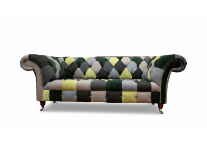 Prachtige stijlvolle 3-zits Chesterfield bank voor de woonkamer.
