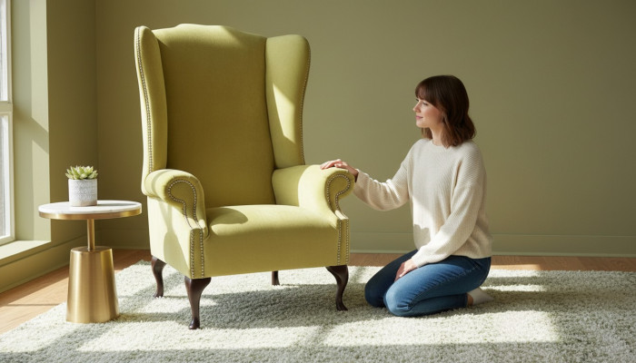 Fauteuil Textiel Stof Oorfauteuil Meubels Nieuw Woonkamer Modern Luxe Design