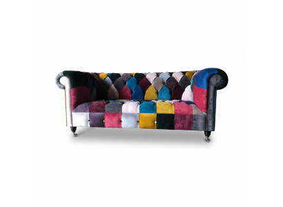 Chesterfield bank 3-zits bank gestoffeerde banken luxe stof design