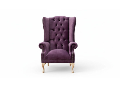 Ohrensessel Designer Stof 1-zits Bank Chesterfield Zetel